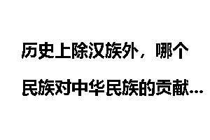 历史上除汉族外，哪个民族对中华民族的贡献最大？