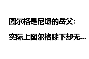 图尔格是尼堪的岳父：实际上图尔格膝下却无子女?
