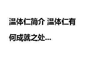 温体仁简介 温体仁有何成就之处